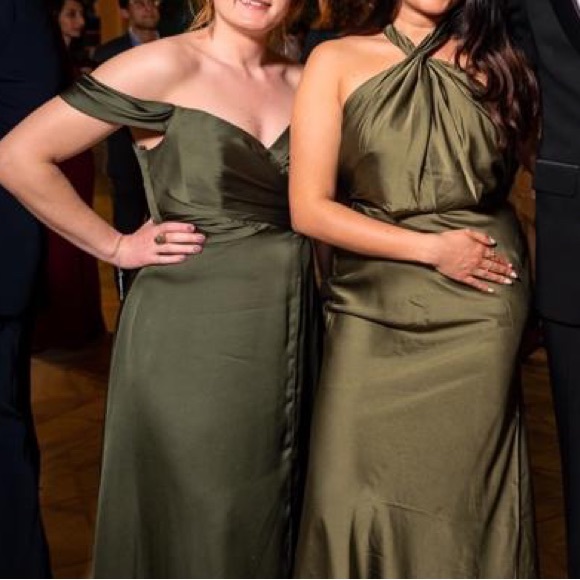 Petite Olive Green Gown - Picture 3 of 5